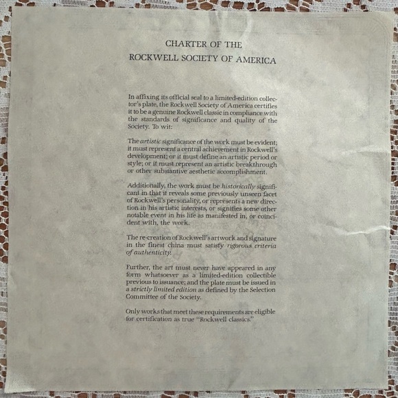 💙 ✨VTG Norman Rockwell End of Day Decorative Plate w Certificate 1988 - Picture 9 of 15